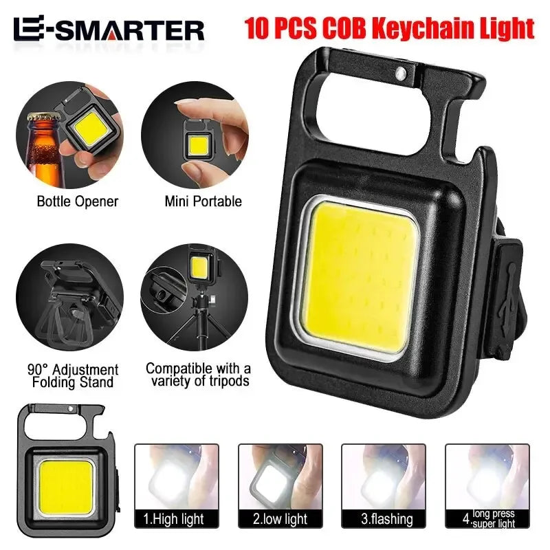 Mini Protable COB Flashlight Keychain Lamp