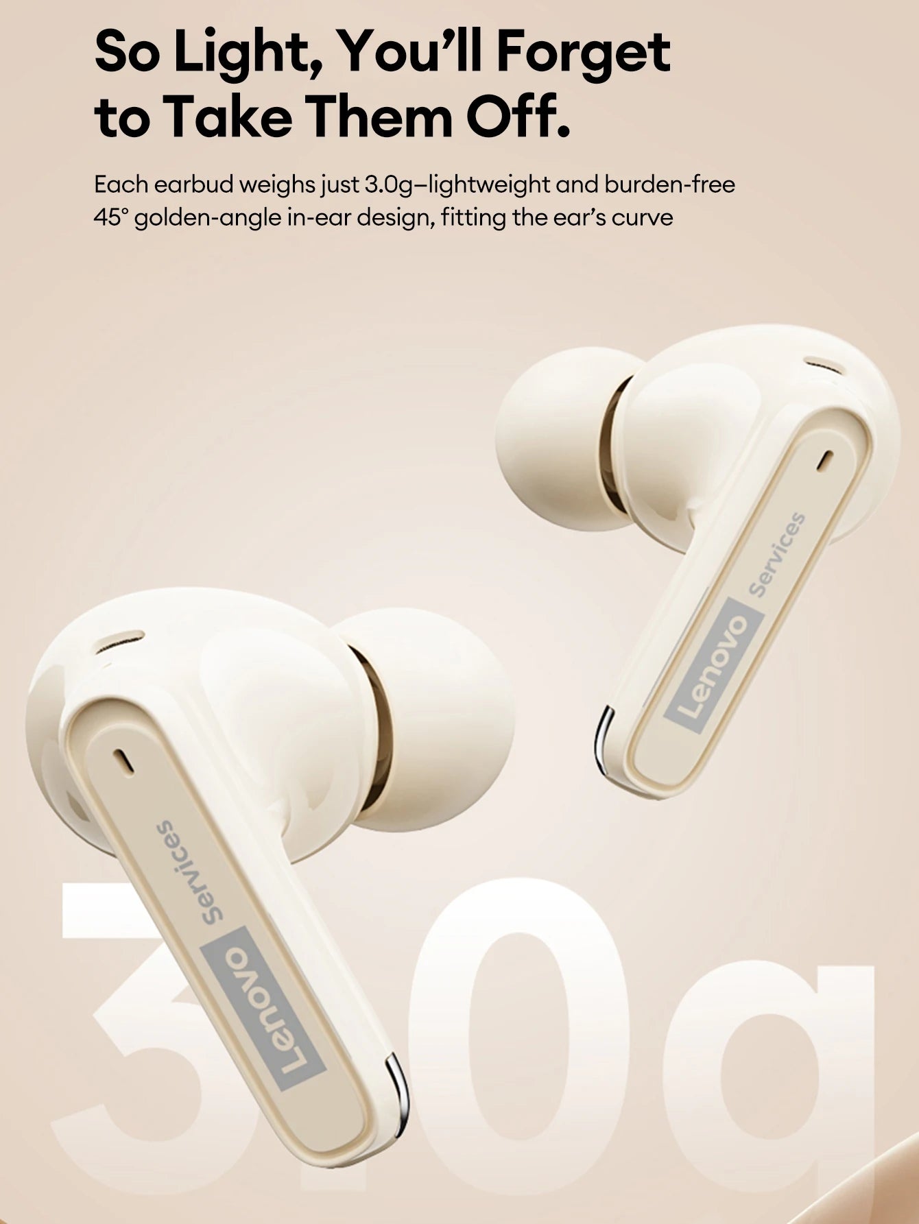 Lenovo LE216 Bluetooth 6.0 In-Ear Earphones Active Noise Cancellation Earbuds