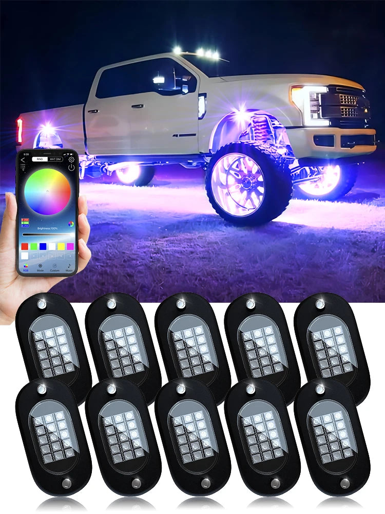 RGB LED Neon Car Underglow Chassis Lights with Music Sync