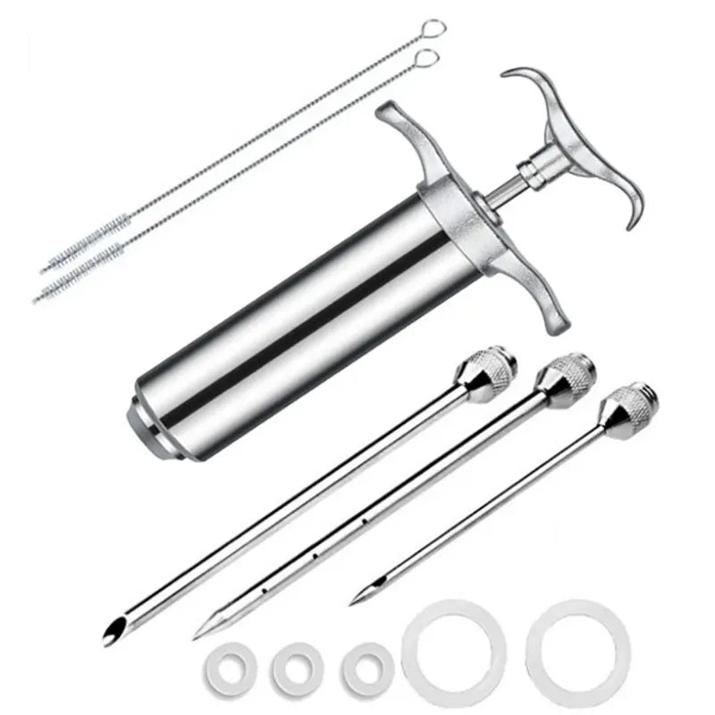 Stainless Steel Spice and Flavor Injector Syringe Set