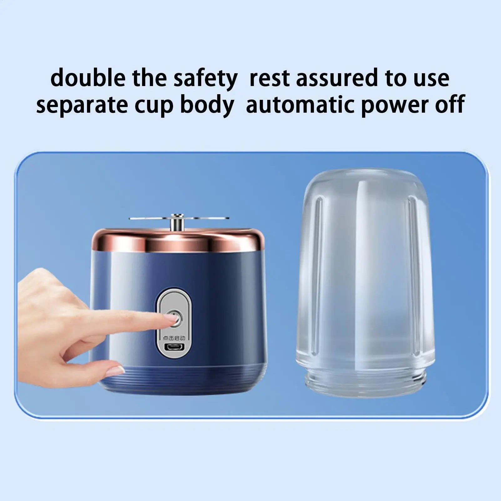 Rechargeable 6 Blades Electric Portable Juicer Cup Mixer