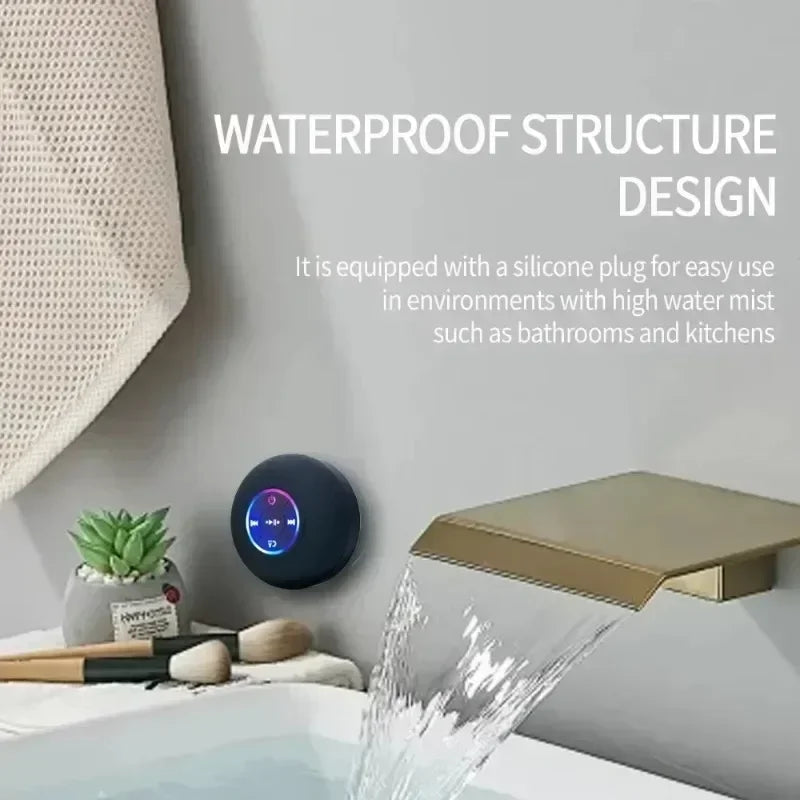 Portable Waterproof Bluetooth Audio Speaker with Large Suction Cup