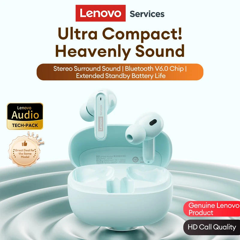 Lenovo LE216 Bluetooth 6.0 In-Ear Earphones Active Noise Cancellation Earbuds