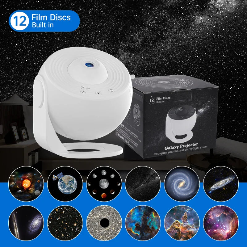 Galaxy Projector Night Light – 360° Rotate Star Planetarium Projector