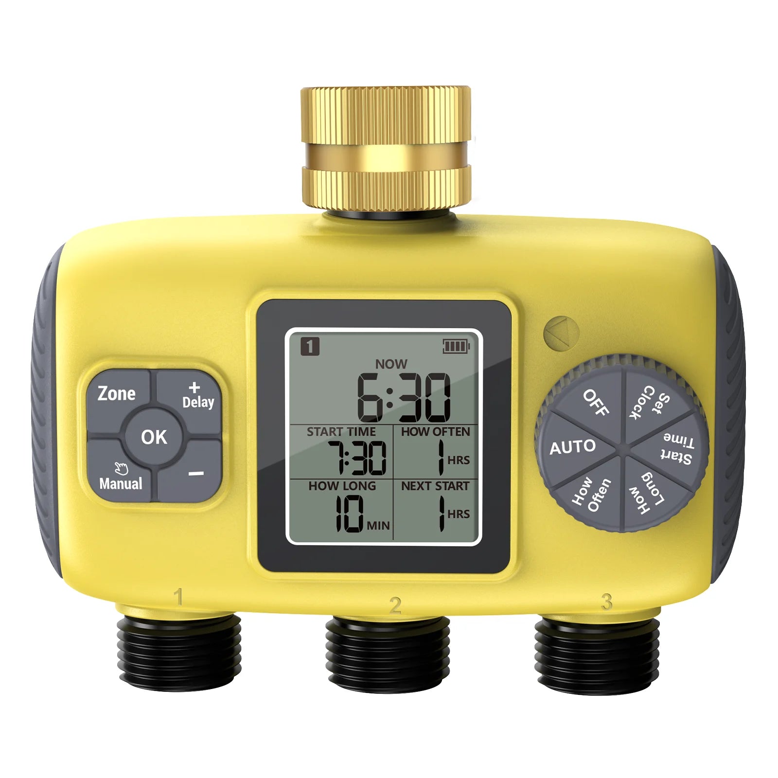 Insoma 3-Outlet Independent Control Automatic Water Timer Garden Irrigation Watering System Independent Control