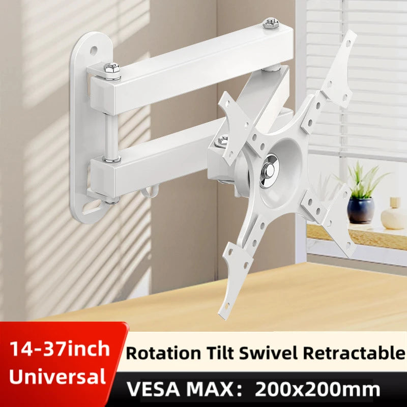 Retractable Universal TV Wall Mount Bracket – For 14 to 37 Inch LCD Monitors &amp; TVs