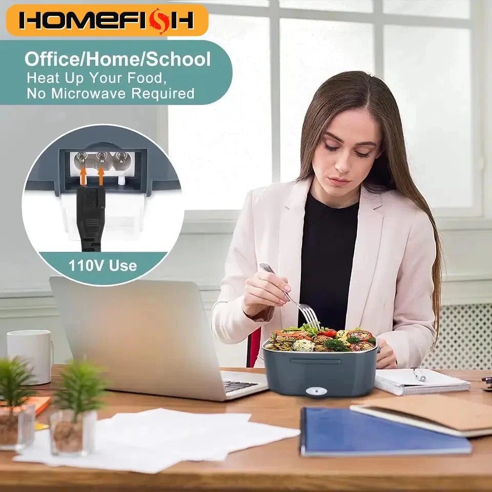 HOMEFISH 1.5L Electric Lunch Box Food Warmer