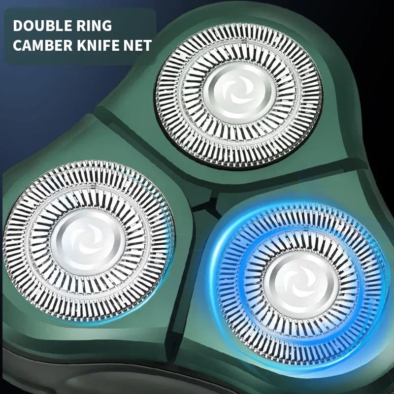 Smart USB Rechargeable LCD Digital Display Three-head Floating Razor