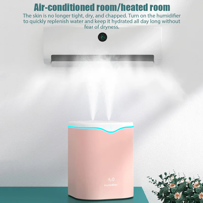 2000ML Double Spray Air Humidifier and Essential Oil Diffuser