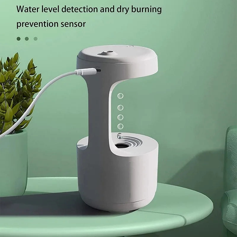 Anti-Gravity Ultrasonic Humidifier with Dual Power-Off Protection
