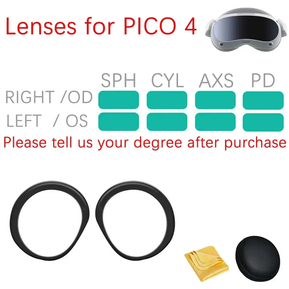 VR Prescription Lenses for Oculus Quest 2/3, PS VR2, PICO 4