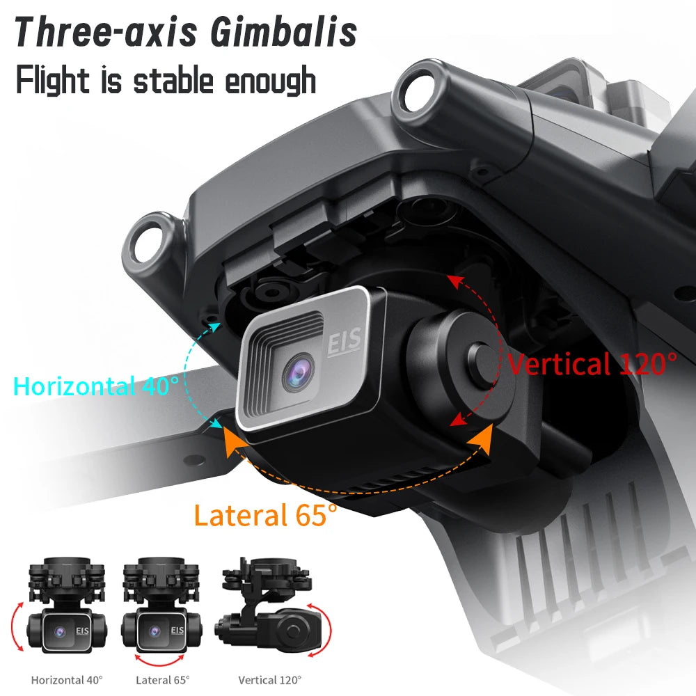 L600 Pro MAX 4K or 8K 3-Axis Gimbal GPS and Obstacle Avoidance 5G WIFI Quadcopter Drone