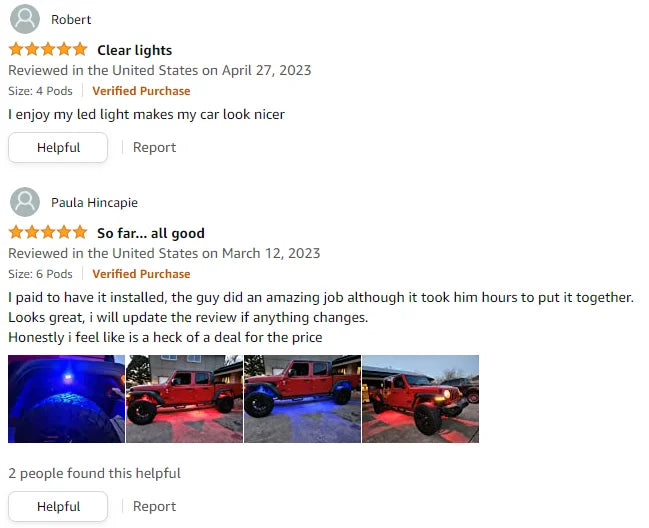 RGB LED Neon Car Underglow Chassis Lights with Music Sync