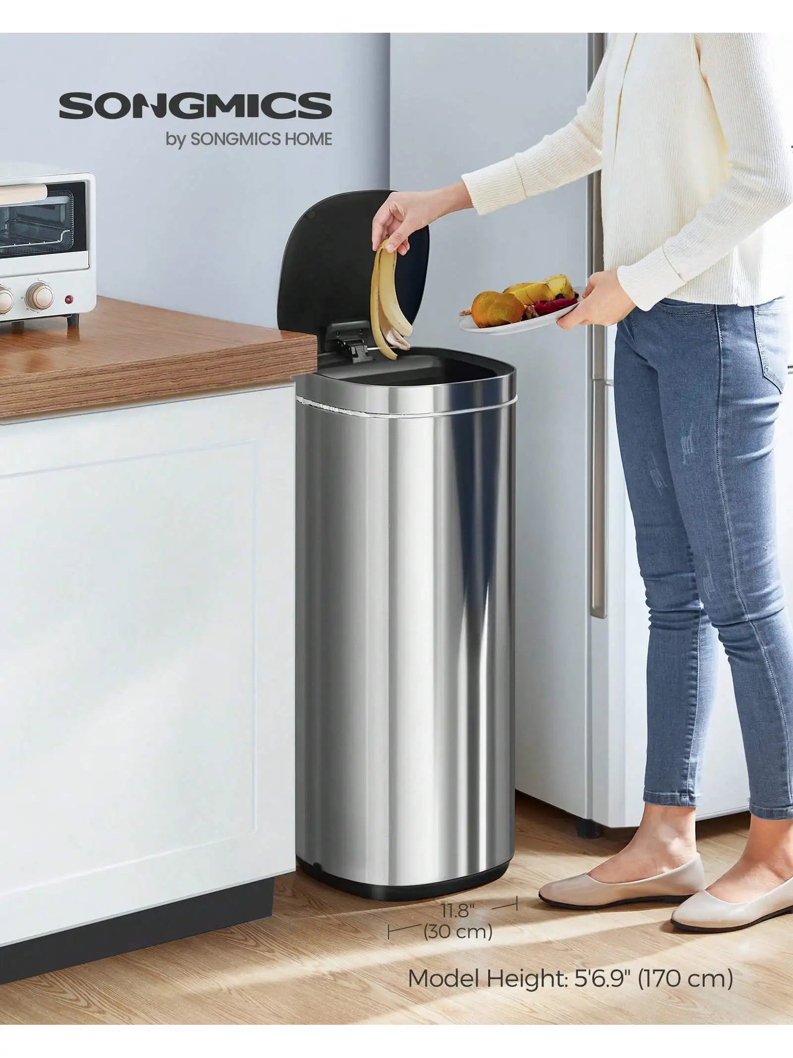 SONGMICS Motion Sensor Trash Can