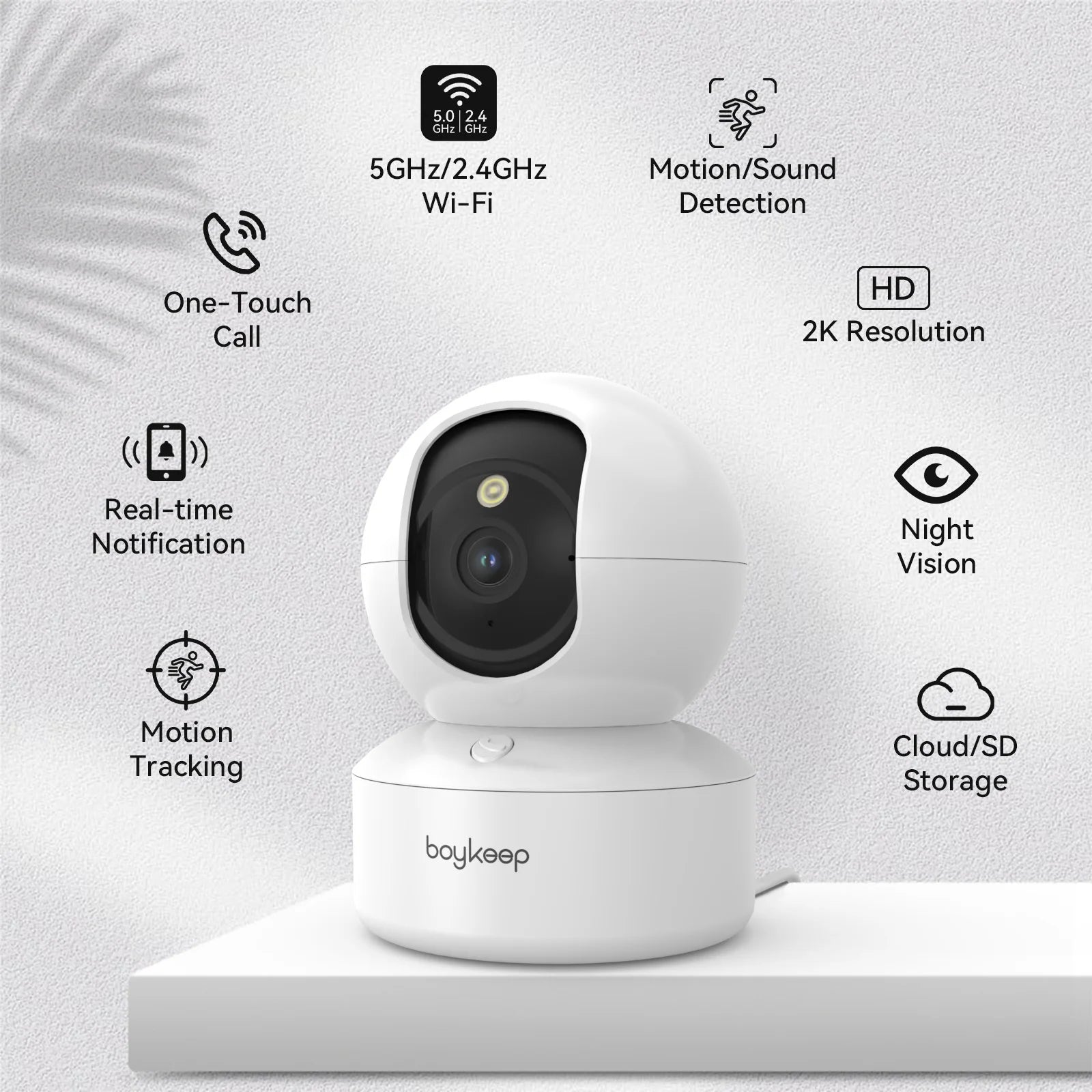 BoyKeep 3MP 5G WiFi Smart Baby Monitor Camera