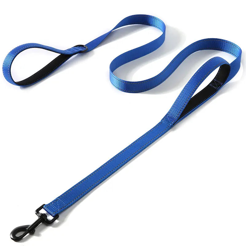 1.2/1.5/1.8m Heavy Duty Double Handle Nylon Dog Leash