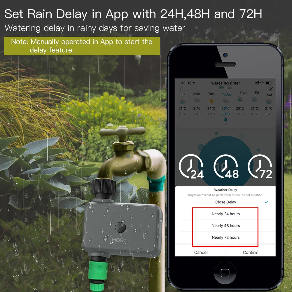 MOES Smart Tuya Bluetooth Garden Water Timers