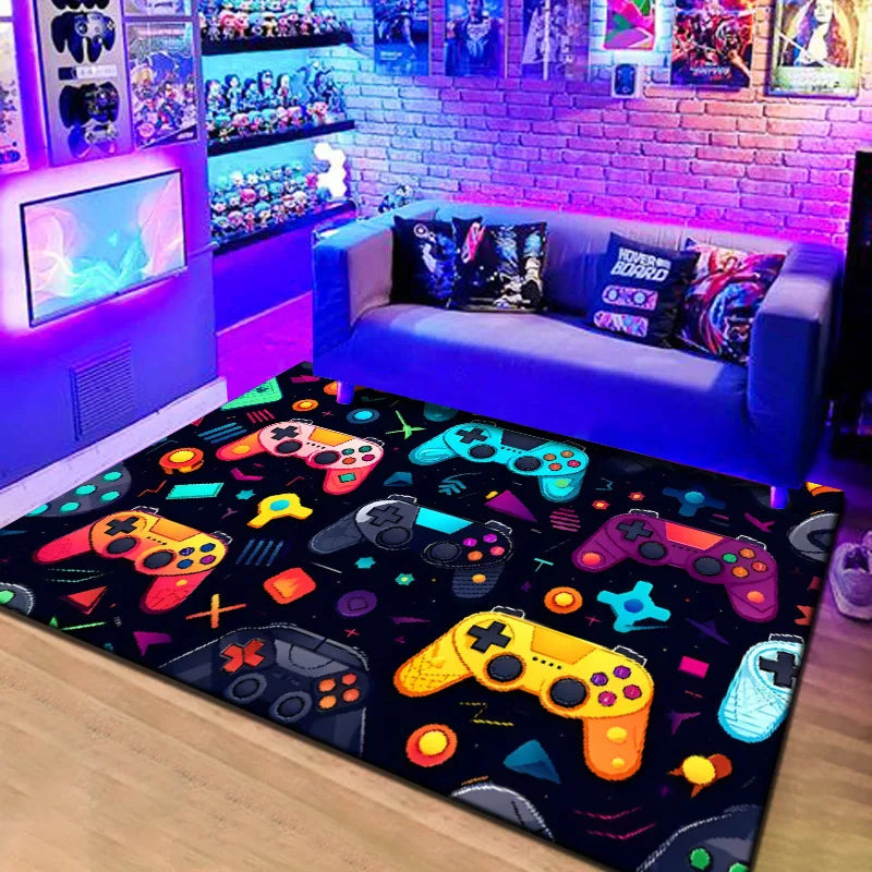 3D Gaming Handle Rug, Non-Slip, Dirt-Resistant