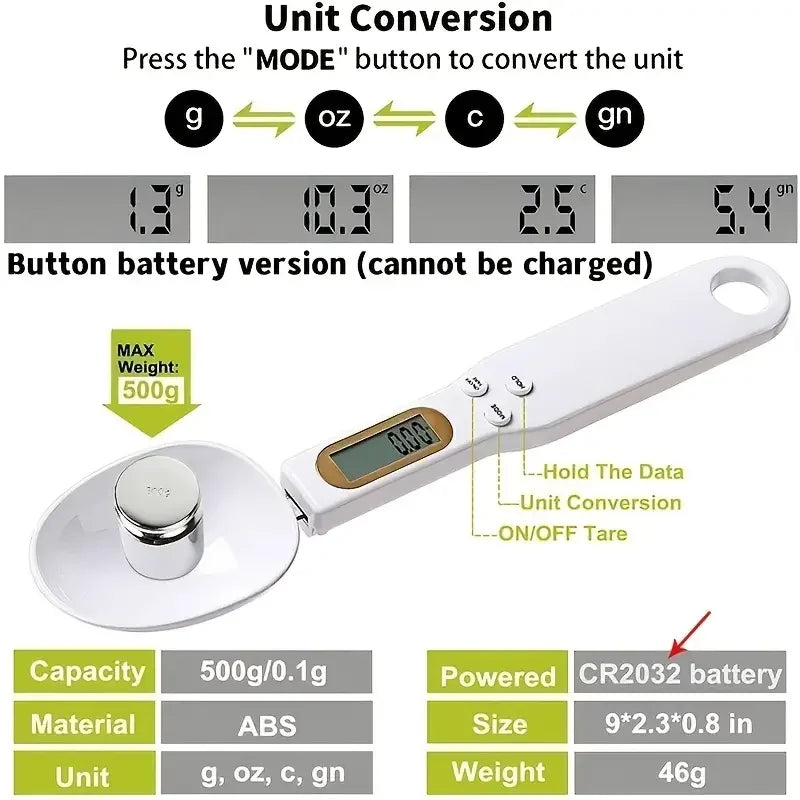 Electronic Kitchen Scale – Digital Measuring Spoon