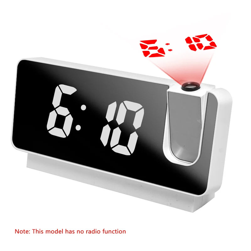 LED Digital Projector Alarm Clock with Radio