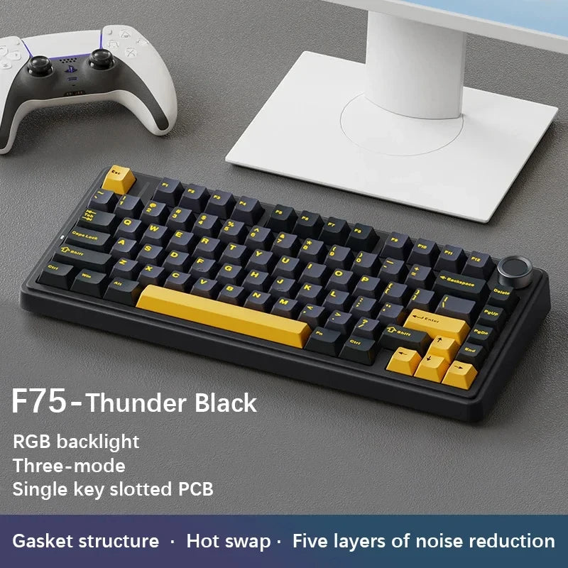 AULA F75 2.4G Wireless/Bluetooth/Wired Gaming Keyboard