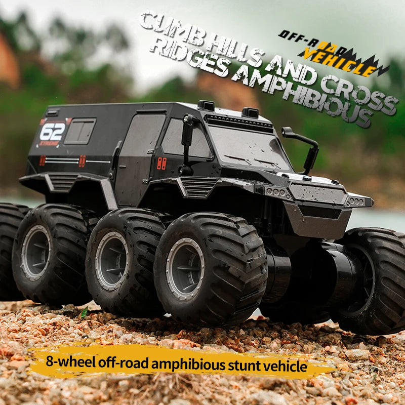 8x8 RC Car 8WD Amphibious Stunt Vehicle