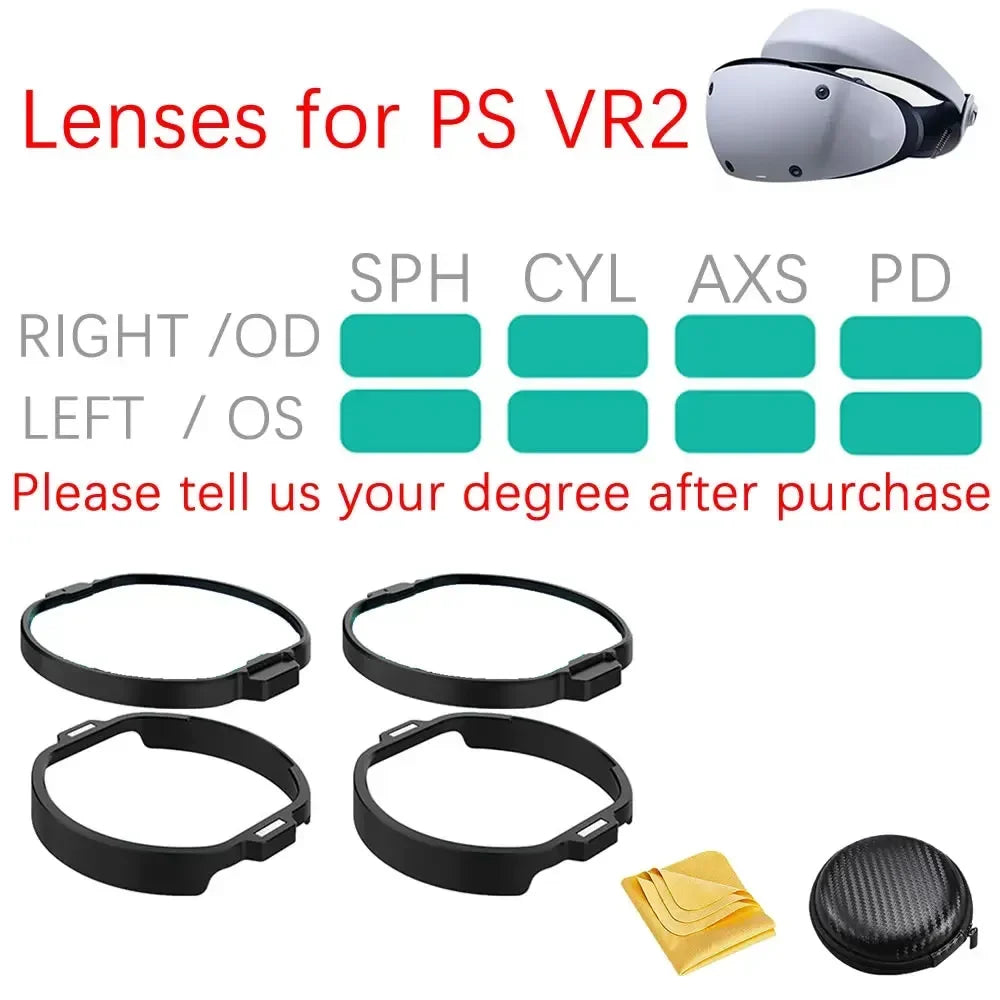 VR Prescription Lenses for Oculus Quest 2/3, PS VR2, PICO 4