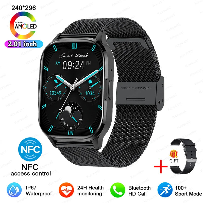 2026 Women Fashion Ultra Smartwatche 2.01"AMOLED Full Touch Screen For Android IOS