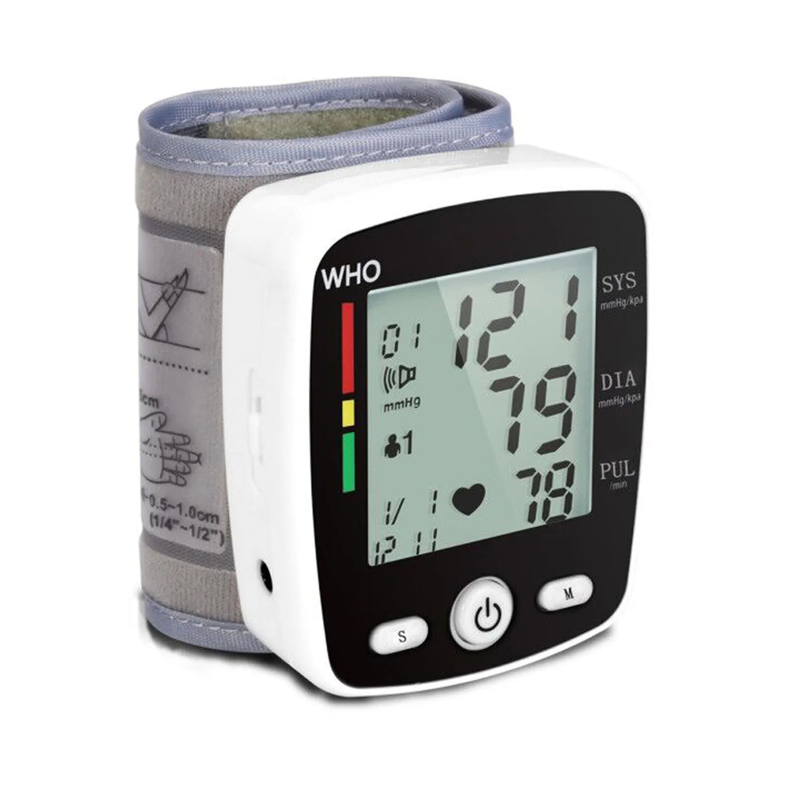 Digital LCD Rechargeable Wrist Blood Pressure Monitor