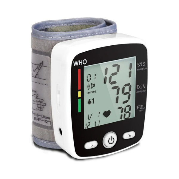 Digital LCD Rechargeable Wrist Blood Pressure Monitor