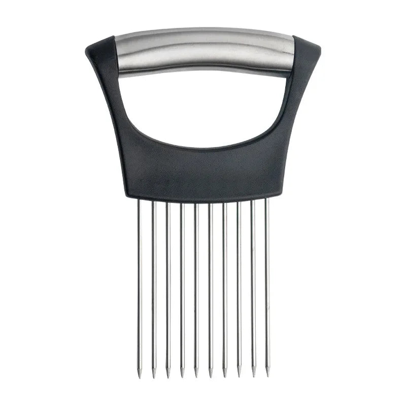 Stainless Steel Onion Cutter Holder Food Slicers Assistant