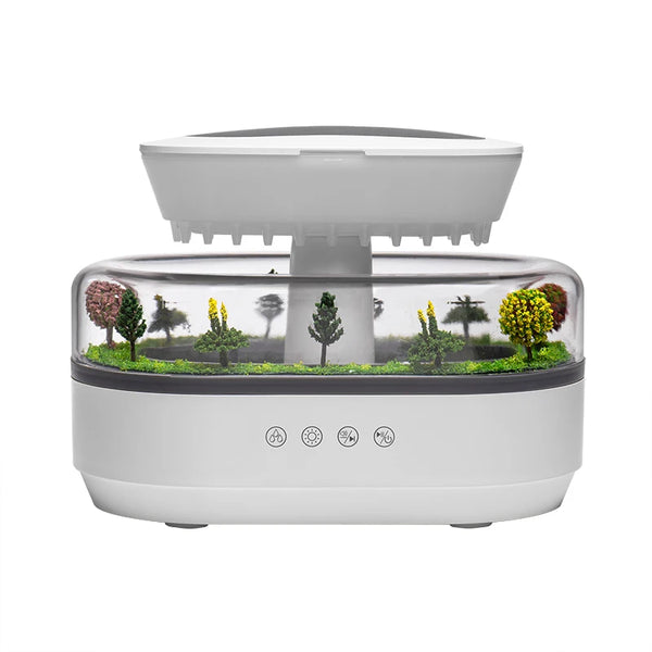 Raindrop Air Humidifier Colorful Light White Noise Essemtial Oil Diffuser