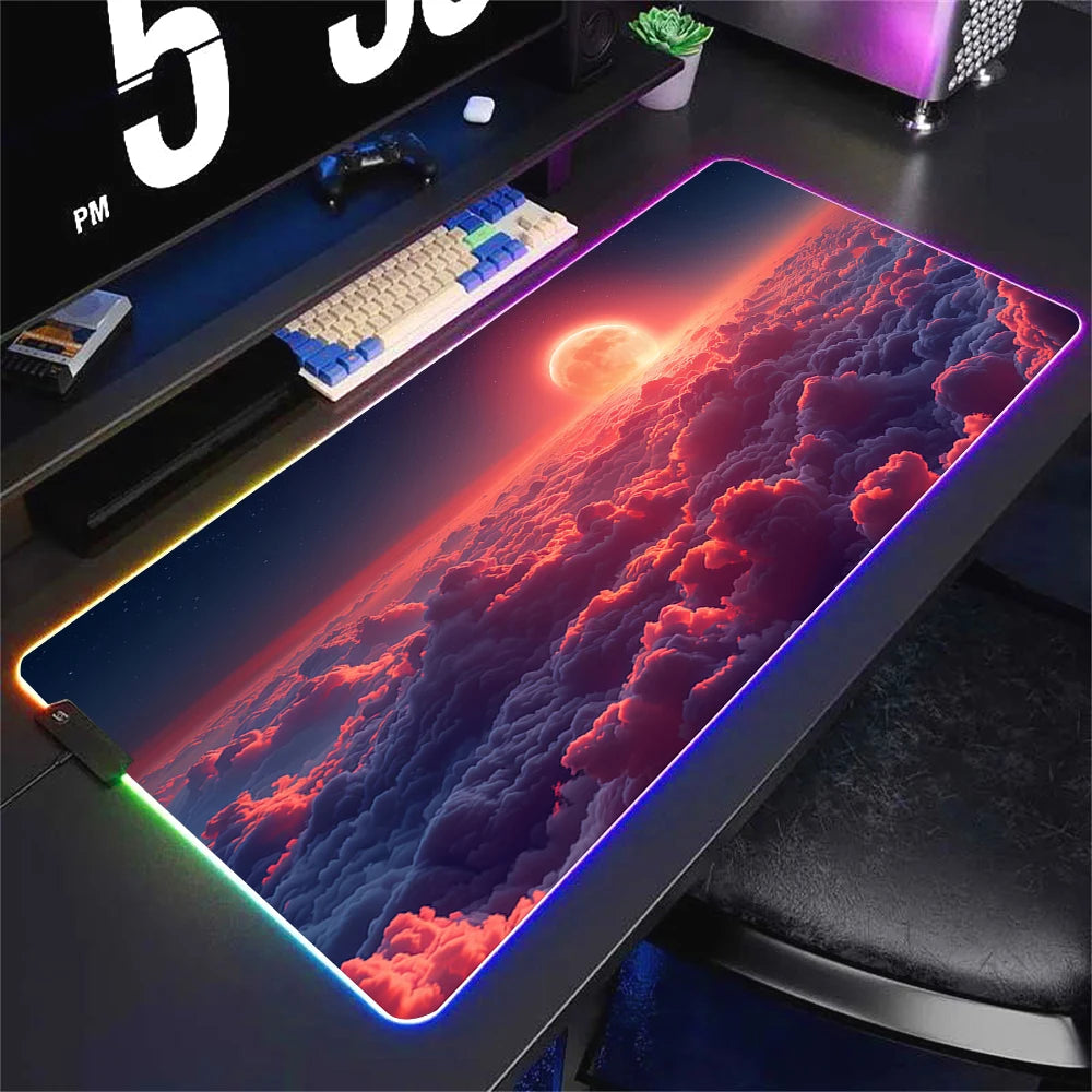 Universe RGB Large Backlit LED Luminous Gaming Mousepad