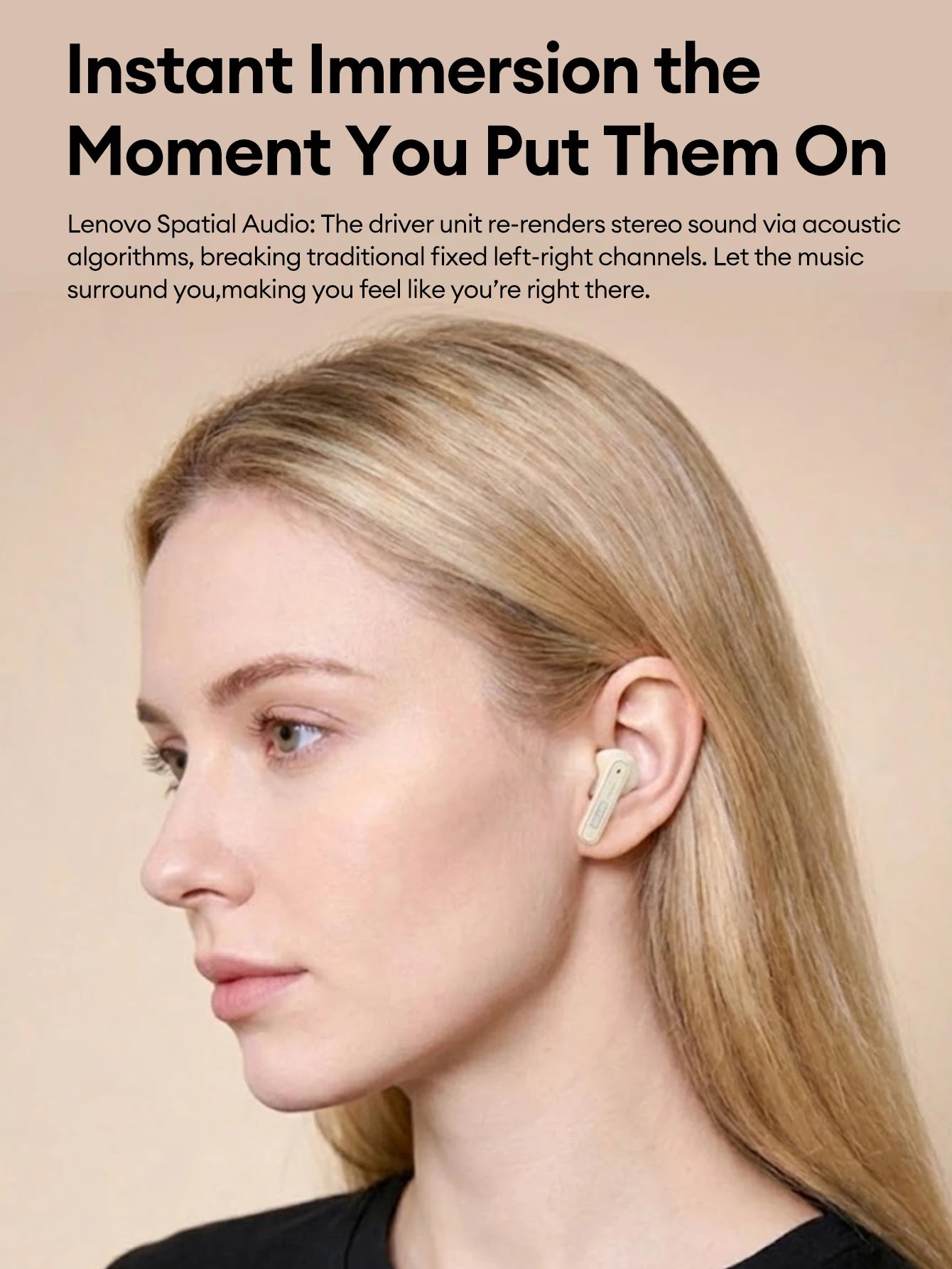 Lenovo LE216 Bluetooth 6.0 In-Ear Earphones Active Noise Cancellation Earbuds