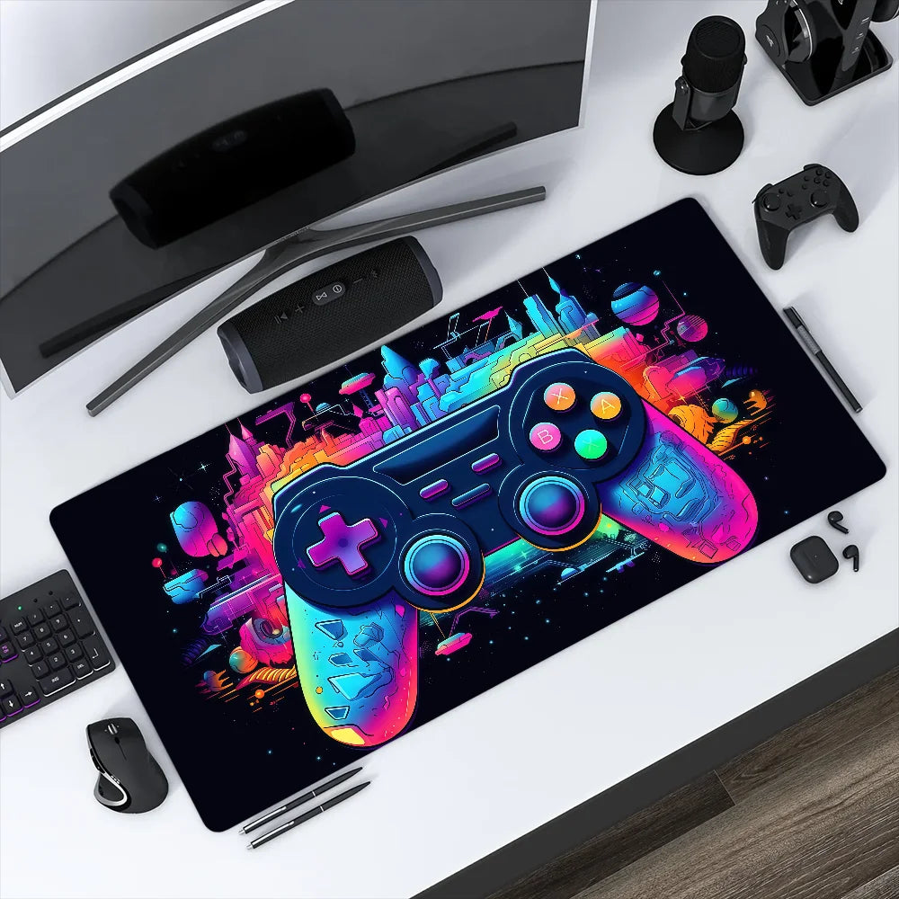 Large Graffiti Gaming Controller Non-Slip Mouse Pad