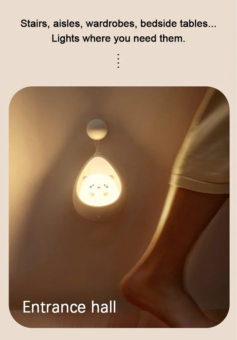LED USB Rechargeable Intelligent Human Sensing Sleep Light Night Light