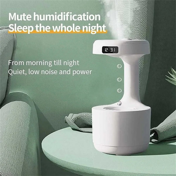 Anti-Gravity Ultrasonic Humidifier with Dual Power-Off Protection