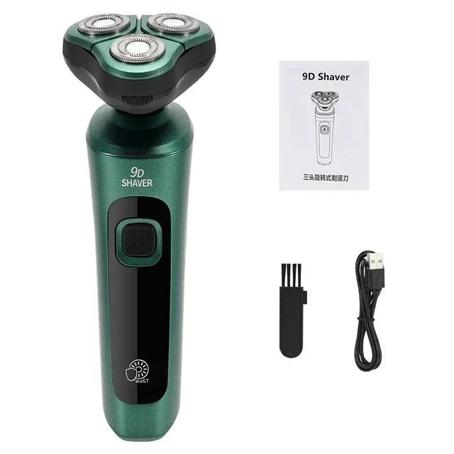 Smart USB Rechargeable LCD Digital Display Three-head Floating Razor