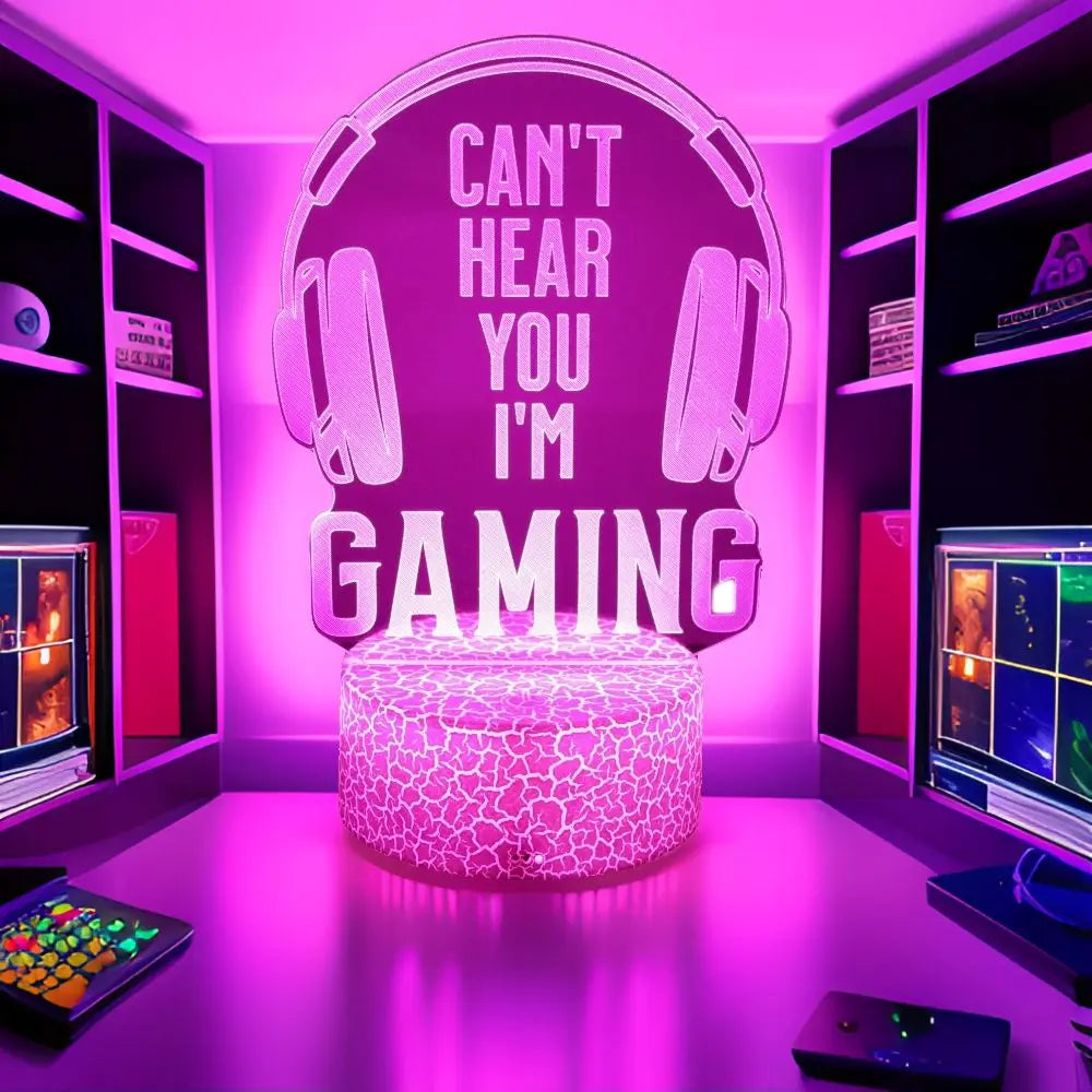 NEON GAMER 3D Lamp - LED Night Light