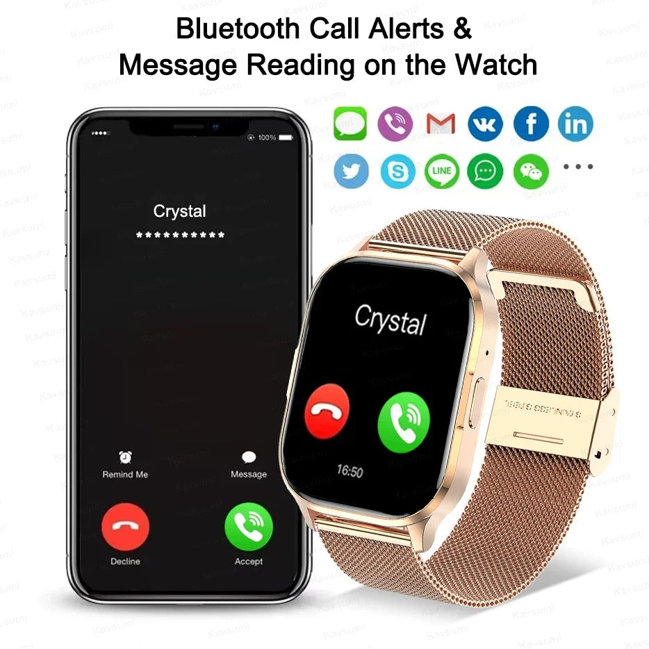 2026 Women Fashion Ultra Smartwatche 2.01"AMOLED Full Touch Screen For Android IOS