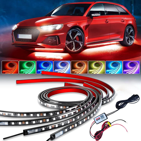 RGB Car Waterproof Underglow Strip Lights with App Control