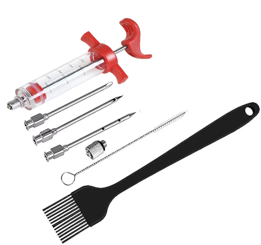 Stainless Steel Spice and Flavor Injector Syringe Set