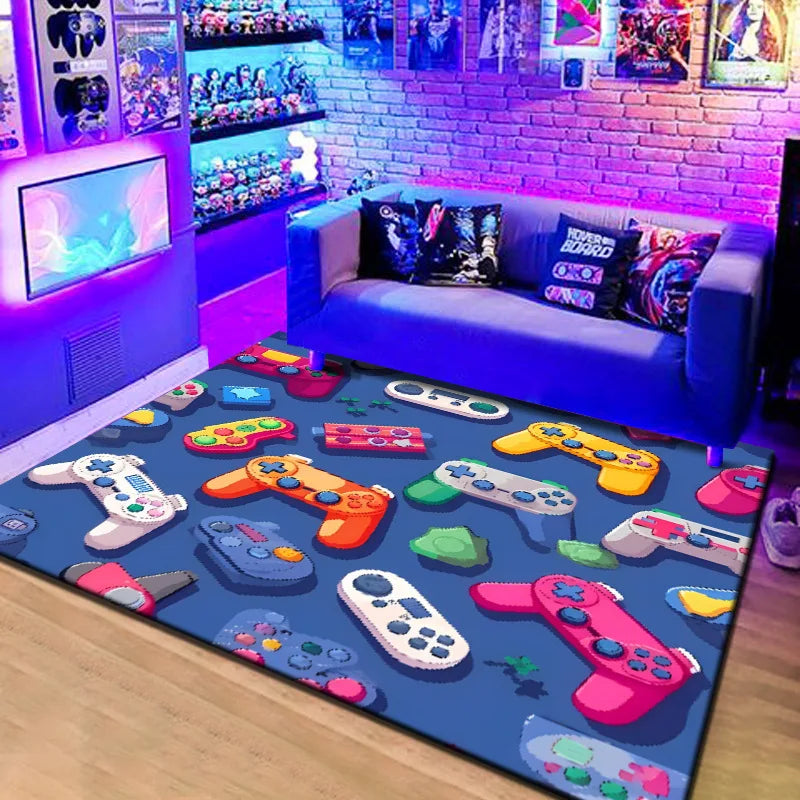 3D Gaming Handle Rug, Non-Slip, Dirt-Resistant