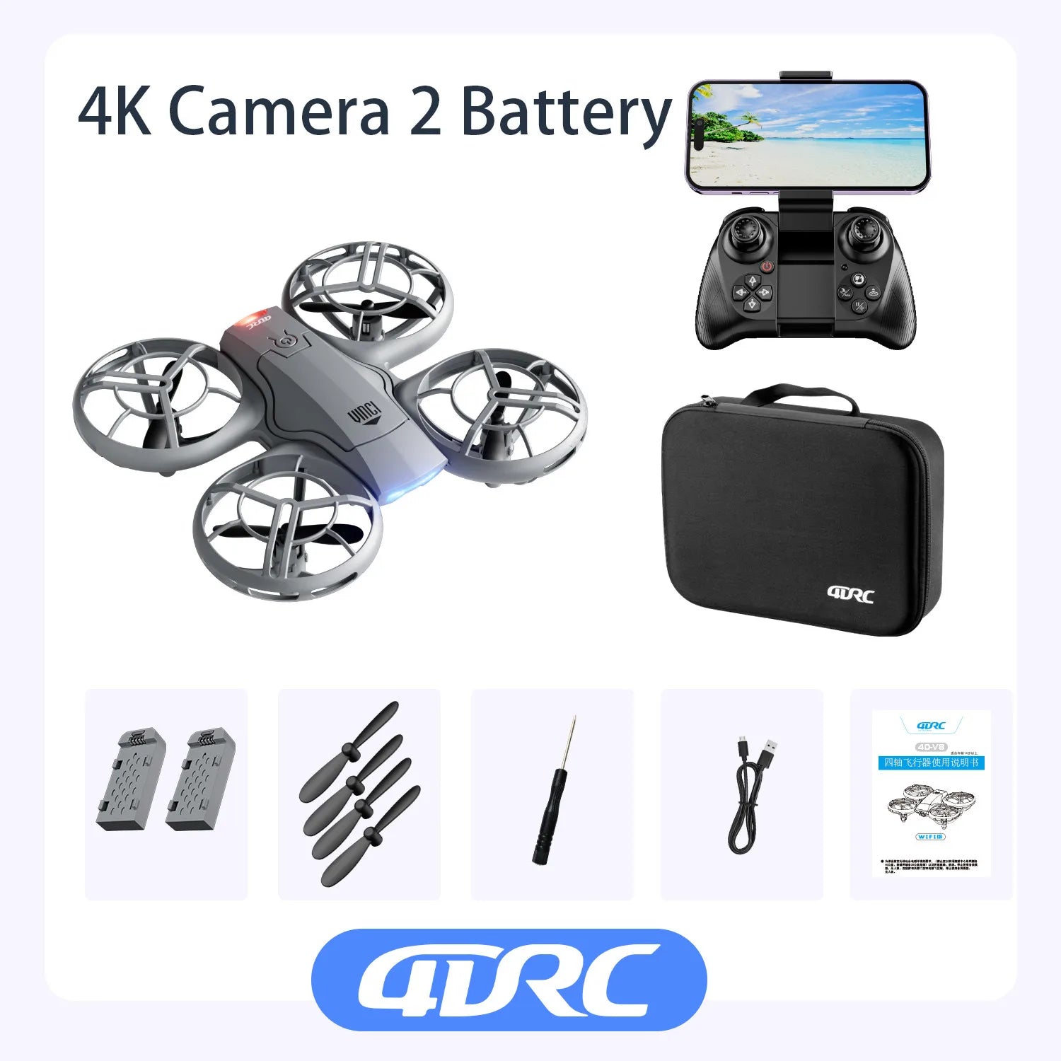 V8 Mini Drone – 4K HD Professional Camera WiFi