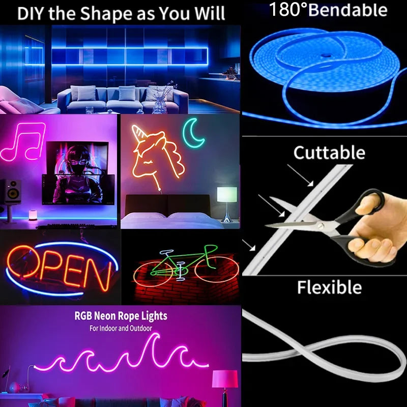 DC5V USB Neon RGB Strip LED Light