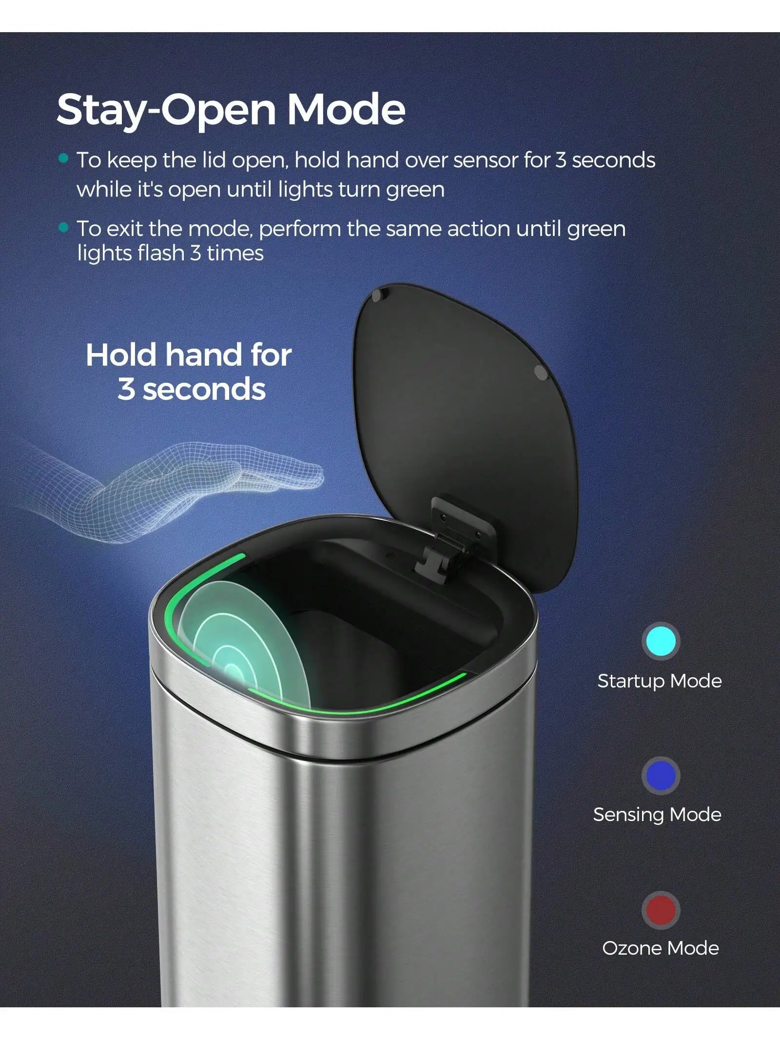 SONGMICS Motion Sensor Trash Can