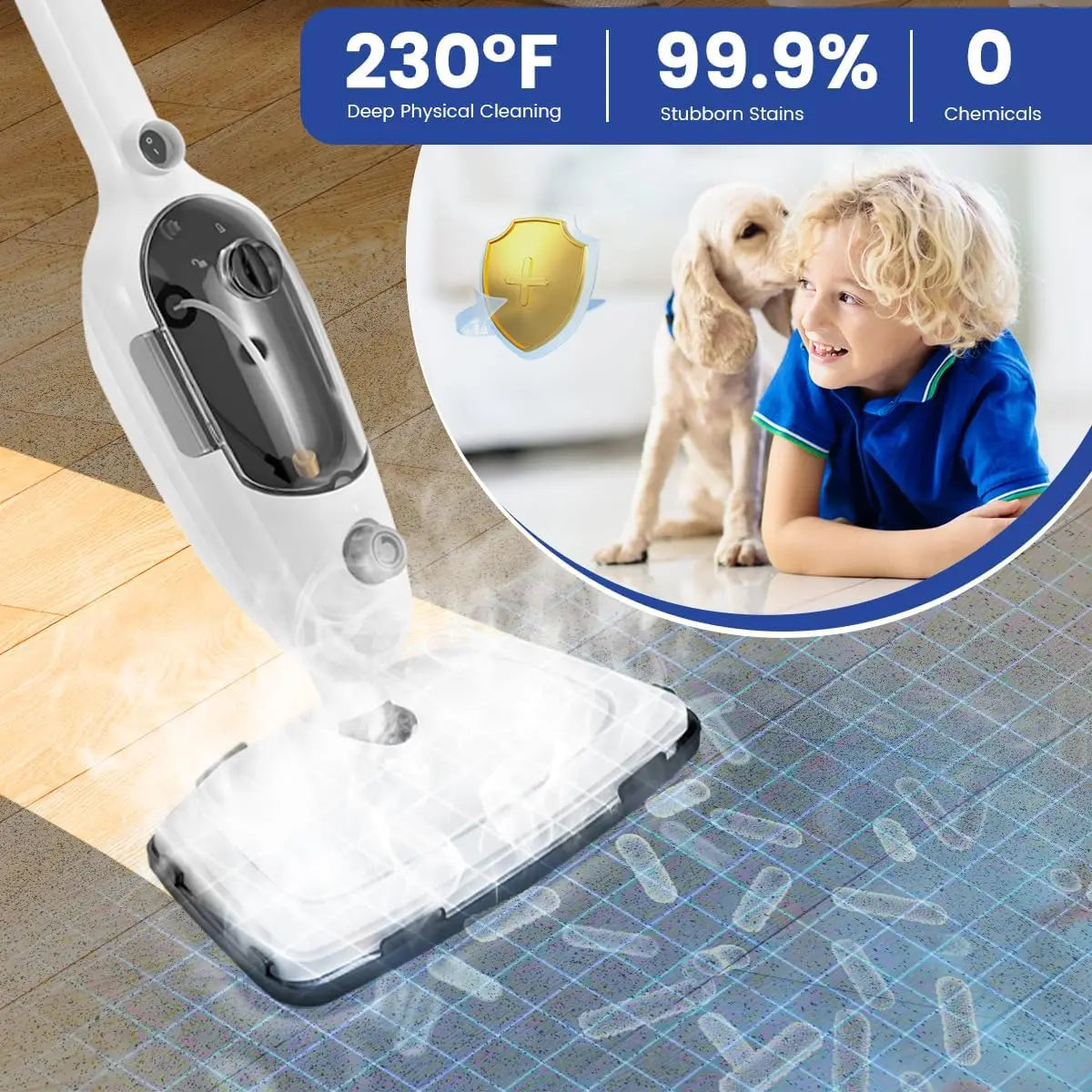 10-in-1 Steam Cleaner Mop with Attachments