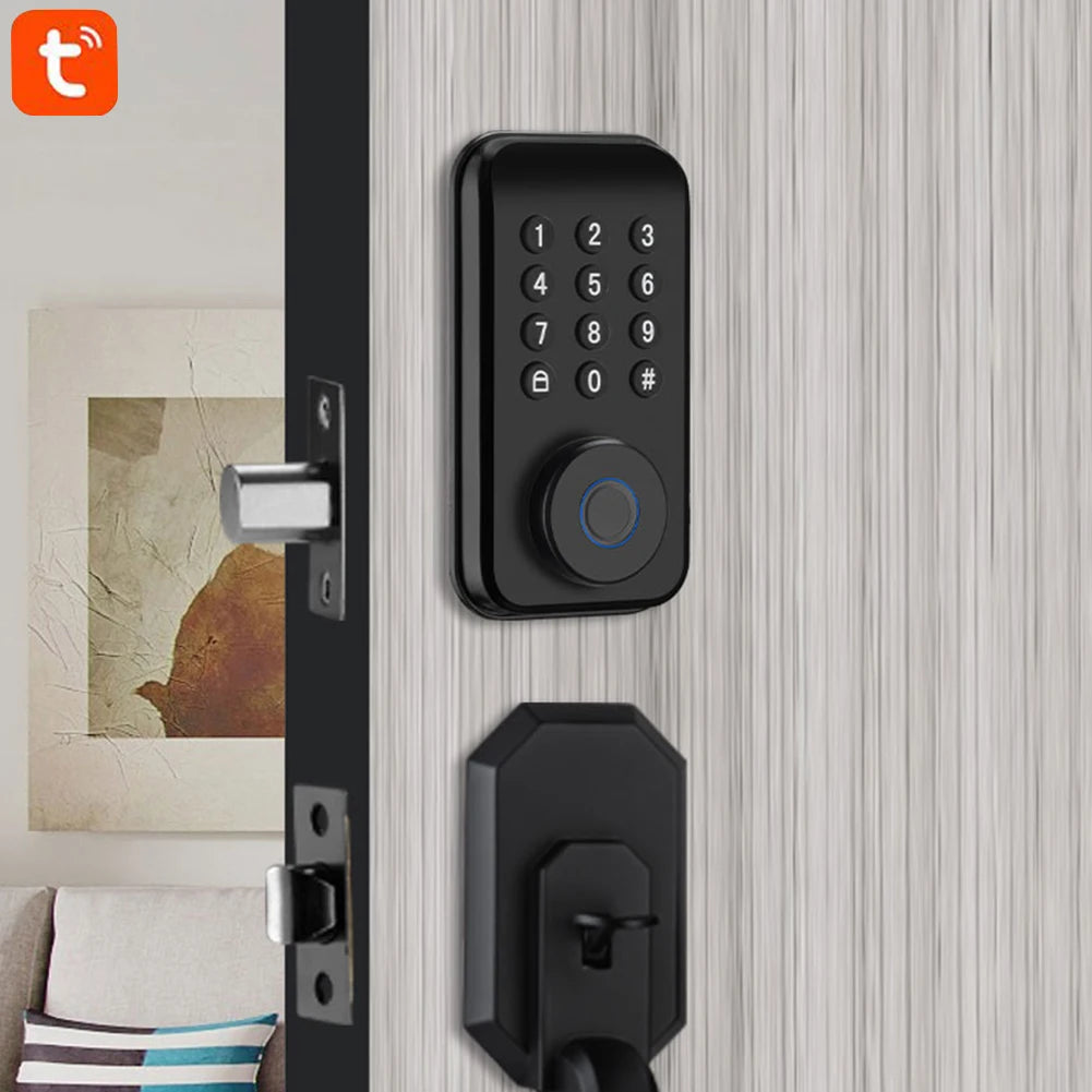 Tuya Smart Door Lock with Fingerprint, Keypad & Bluetooth Control