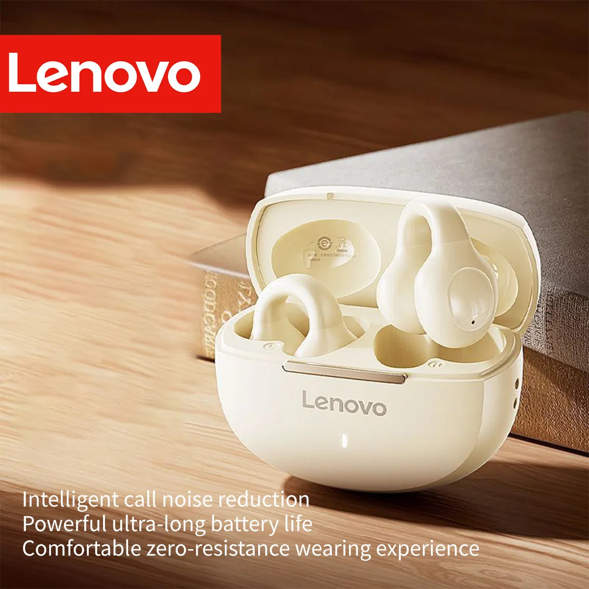 Lenovo Wireless Sport Earbuds Active Noise Cancelling Clip on