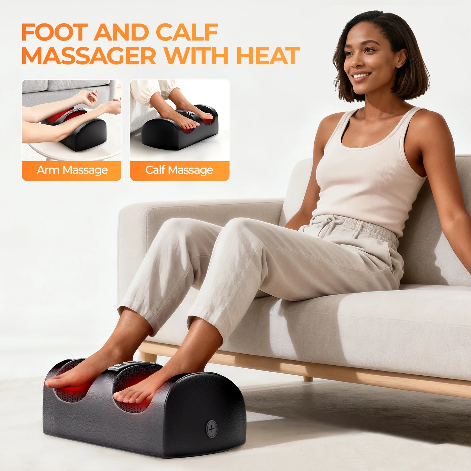 Full Body Shiatsu Massage Mat with Heat, Detachable Massager Pad